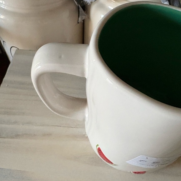 Rae Dunn SUMMER Cream and Green Watermelon 🍉 Ceramic Mug - Picture 3 of 3
